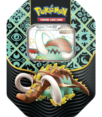 Pokemon Paldean Fates Tin - Great Tusk - bescards.nl