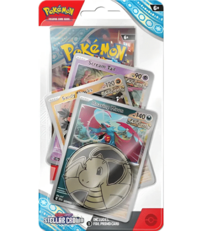 Pokemon Stellar Crown Premium Checklane Blister Roaring Moon - bescards.nl