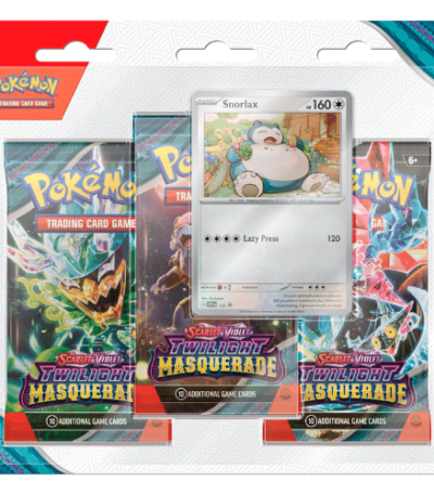 Pokemon Twilight Masquerade 3-Pack Blister - Snorlax - bescards.nl