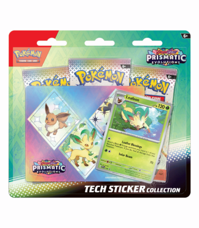 Pokemon Prismatic Evolutions Tech Sticker Collection – Leafeon - bescards.nl