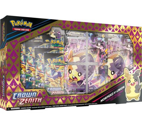 Pokémon Crown Zenith: Premium Treasure Collection – Morpeko V-UNION Box (7 Booster Packs)