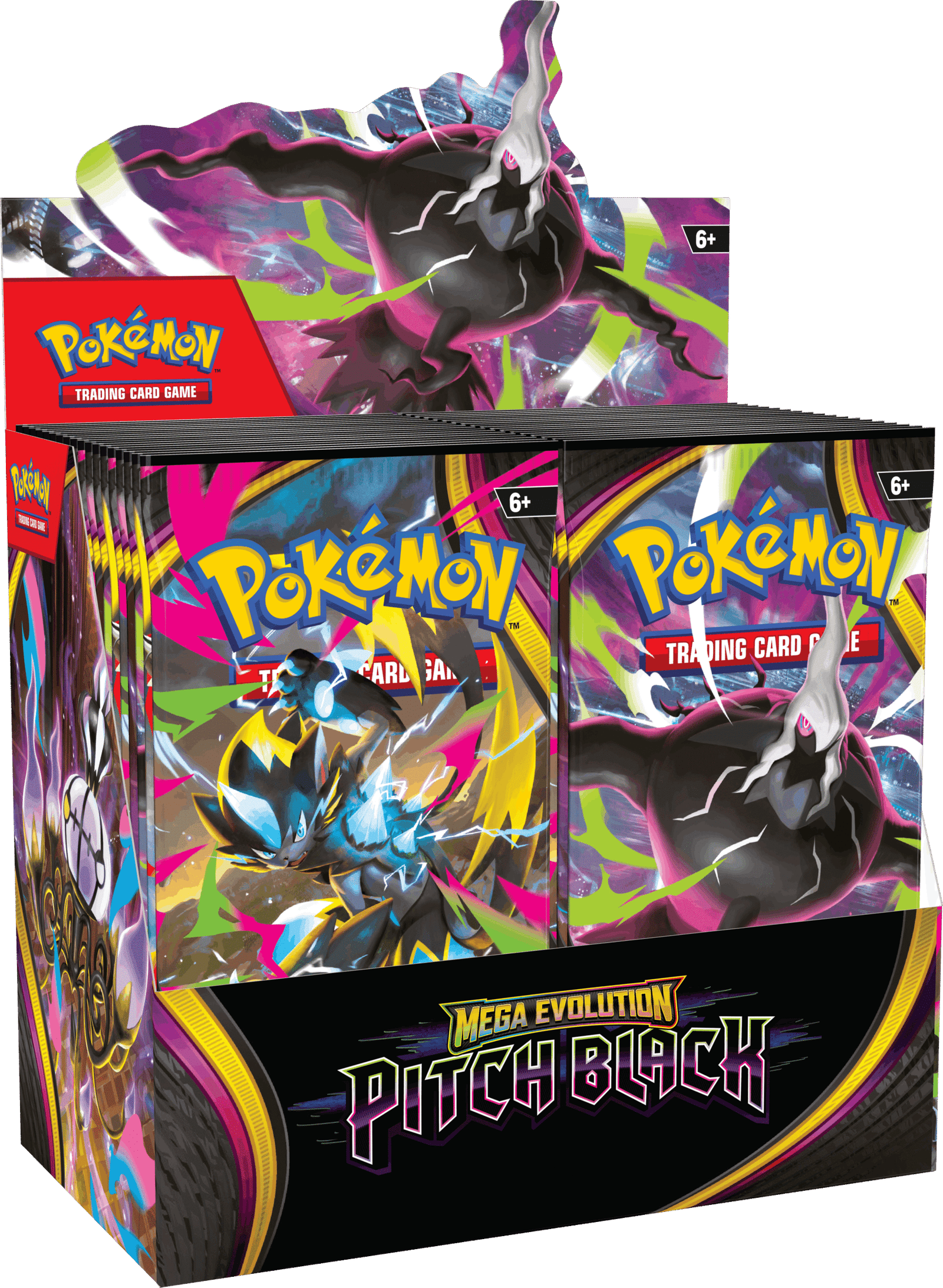 10462_01_POC1254_DIS36_1-16.png Pokémon Pitch Black Booster Box 36ct Display ME05 - Afbeelding 1