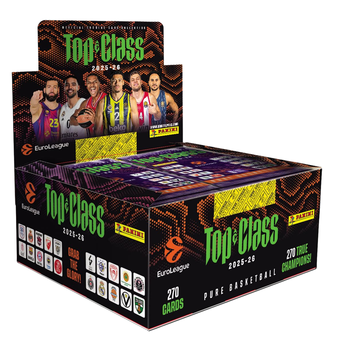 panini2026-06-Edited.png Panini EuroLeague Top Class 2025/2026 Basketball Booster Box - Afbeelding 1