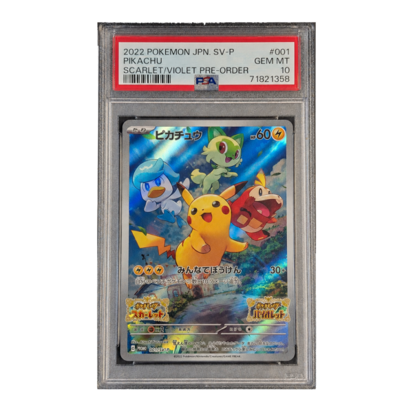 PSA 10 GEM MT: Pikachu Promo 001/SV-P (Japans)