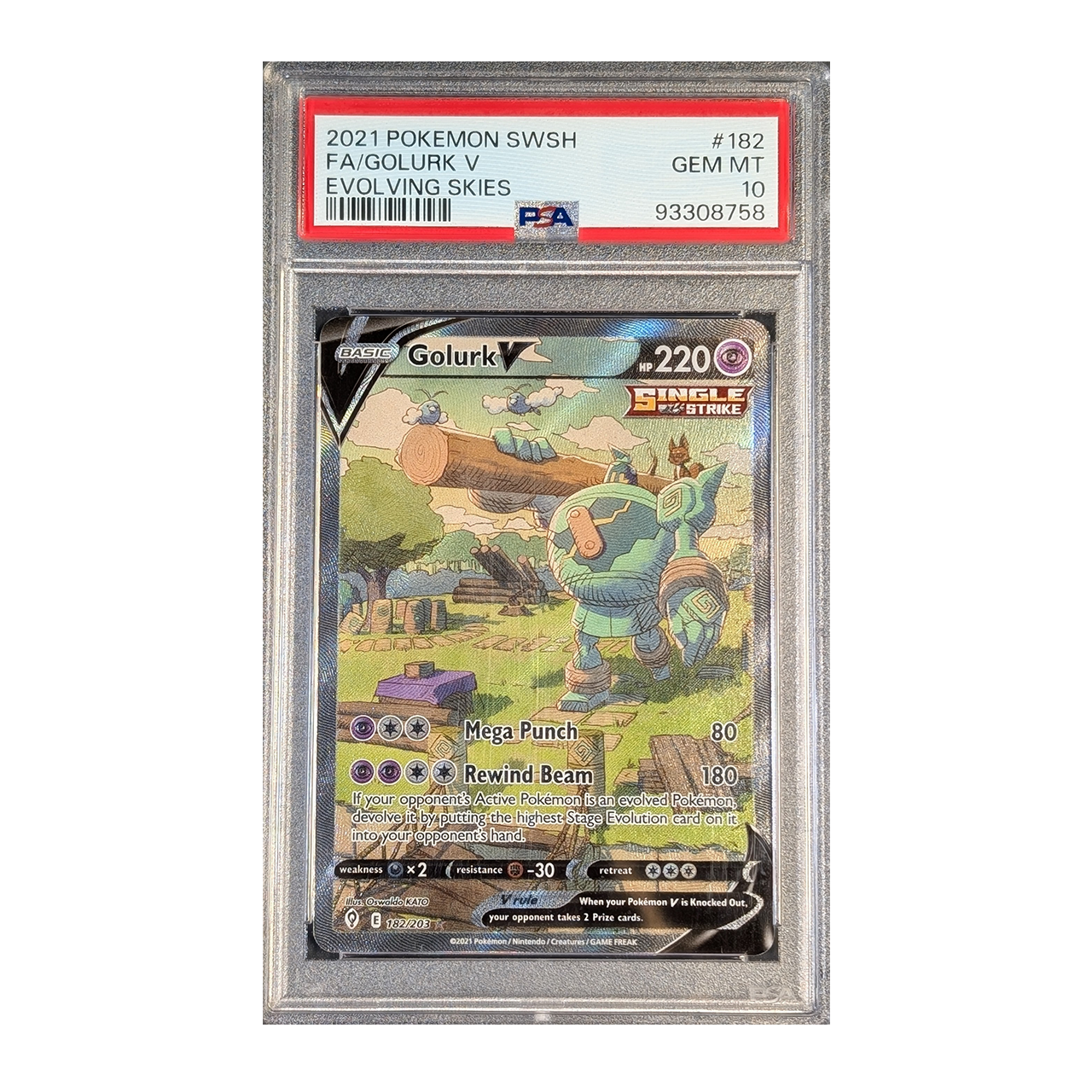 slabs-lower-mb_0000_zoroark-143-eng-9_0006_PXL_20260723_163617954-PORTRAIT-ORIGINAL.png PSA 10 GEM MT: Golurk V Evolving Skies 182 - Afbeelding 1