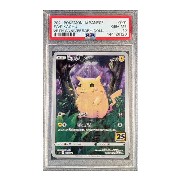 PSA 10 GEM MT: Pikachu 25th Anniversary Collection 001 (Japans)