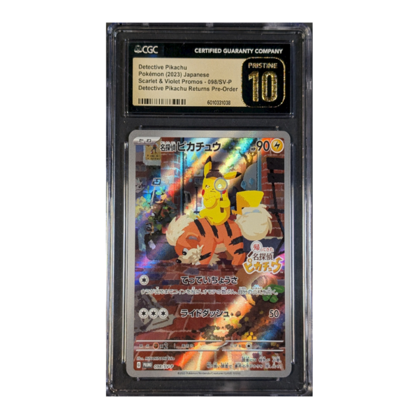 CGC 10 PRISTINE: Detective Pikachu Scarlet & Violet Promos 098/SV-P (Japans)