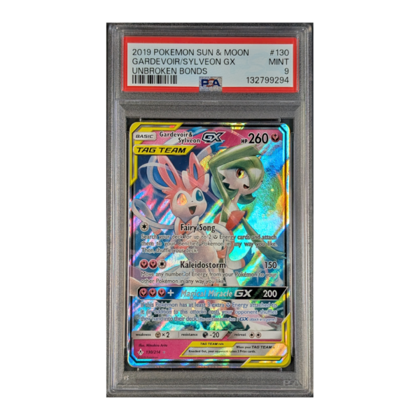 PSA 9 MINT: Gardevoir & Sylveon GX Unbroken Bonds 130