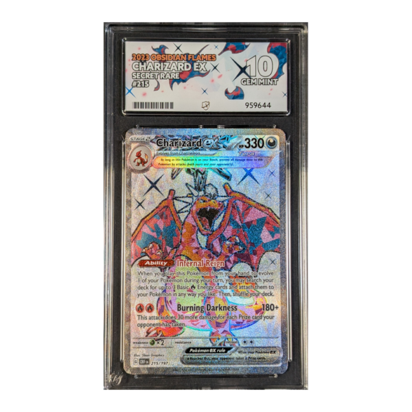 Ace 10 GEM MINT: Charizard ex Obsidian Flames 215